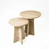 Travertin Runden Nesting Tisch Set von 2 Moderne Couchtisch Produktbild-Vorschau 5