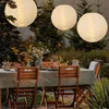 3x30cm Lampions outdoor weiß,3x Batterie LED warmweiß mit Produktbild-Vorschau 8