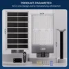 Product parameters and dimensions of a solar street light. Produktbild-Vorschau