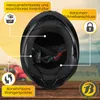 Sportlicher Integralhelm Motorradhelm mit Doppelvisier Produktbild-Vorschau 3
