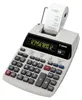 A Canon printing calculator is shown against a white background, with its receipt paper extending upwards. Produktbild-Vorschau