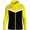 JAKO Uni Kapuzenjacke Iconic, Farbe:schwarz/soft yellow, Produktbild-Vorschau 1