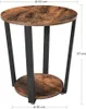 Table d'appoint, Table de salon ronde avec 2 étagères, Ø 50 Voir les images du produit 4