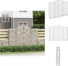 vidaXL Gabione mit Hochbogen 200x30x140/160 cm Verzinktes Produktbild-Vorschau 1