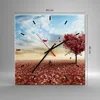 Wanduhr - Quadrat - Glasuhr - Abstraktion Herbst Baum Blatt Produktbild-Vorschau 3