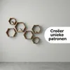 IvoQ Heksagonalne półki ścienne drewniane - Zestaw 3 sztuk Podgląd zdjęcia produktu 7