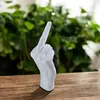 Mittelfinger Dekofigur - Stinkefinger Skulptur in Weiß Produktbild-Vorschau 6