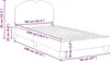 vidaXL Kinderbettgestell mit Kopfteil Creme 90 x 200 cm Produktbild-Vorschau 8