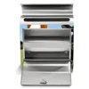 A stainless steel mailbox with a printed image of cows and a grassy field on the front. The mailbox has a slot at the top and an open compartment below. Podgląd zdjęcia produktu