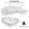 GLP Modulares Ecksofa 256 cm aus Cord, 4-Sitzer mit Produktbild-Vorschau 5