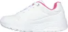 A side view of a white and pink sneaker. Voir les images du produit