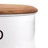 HOMLA Pudełko na chleb CONTI szare z drewnianą pokrywą Podgląd zdjęcia produktu 4