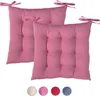 Komfortec 2er Set 40x40 cm Stuhlkissen mit Bändern, 100% Produktbild-Vorschau 1