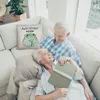 Frosch in blauer Decke Kissen mit Spruch Anti-Stress Kissen Produktbild-Vorschau 8