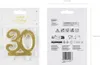 Narodeninové sviečky 30 rokov 7,5 cm, zlaté / trblietavé Náhľad obrázku produktu 7