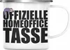Trendation - Offizielle Homeoffice Emaille Tasse Faultier Produktbild-Vorschau 1
