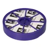 A round purple and white HEPA filter for a vacuum cleaner, isolated on a white background. Produktbild-Vorschau