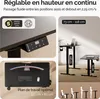 Casaria Bureau réglable en hauteur électrique Noir 110cm Voir les images du produit 2