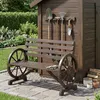 Banc de jardin BEALIFE 2 places 102 x 56 x 79 cm en bois Voir les images du produit 4