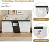 Merax Sideboard avec LED, commode brillante avec 3 armoires Voir les images du produit 7