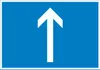 Richtungspfeil hoch Schild waagerecht weiss blau Pfeil A1 Produktbild-Vorschau 1