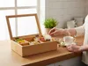 Holz Aufbewahrungsbox Teebox 6 Fächer mit Deckel Produktbild-Vorschau 5