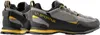 A pair of La Sportiva Boulder X hiking shoes shown from the side and back. Produktbild-Vorschau