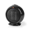 A black ceramic heater with a honeycomb grille and an orange indicator light is shown from the front on a white background. Produktbild-Vorschau