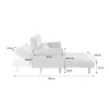A diagram showing the dimensions of a sofa. Anteprima dell’immagine prodotto