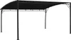 A black metal canopy or pergola structure with a curved roof, shown against a white background. Náhled obrázku produktu