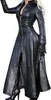 Damen Kunstleder Trenchcoat Jacke mit Reißverschluss 4XL Produktbild-Vorschau 1