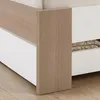 Holzbett 90x200 mit 2 Bettkästen Bett Eiche Braun Weiß Holz Náhled obrázku produktu 7