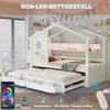 Flieks Kinderbett Hausbett mit Ausziehbett 90x190cm, Produktbild-Vorschau 6