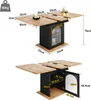 MODFU Ausziehbarer Esstisch mit Stauraum,110-140×80×76 Produktbild-Vorschau 7