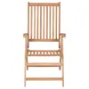 Verstellbare Gartenstühle 4 Stk. Massivholz Teak Produktbild-Vorschau 3
