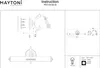 Maytoni PIC114-02-W, 2 lampen, E14 fitting, IP20, zwart Productafbeelding-voorbeeld 11