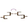 Two identical zig-zag shelves are shown, separated by a gap and an arrow indicating they can be joined or moved. Produktbild-Vorschau