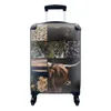 MuchoWow® Koffer Handgepäck Trolley Rollkoffer Kleine Produktbild-Vorschau 1