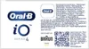 Marketing image for Oral-B IO Series 4 toothbrush, featuring logos, product branding, and app download information. Produktbild-Vorschau