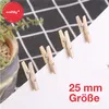 100x Pinces à linge en bois 25 mm Mini, Pinces à linge - Voir les images du produit 6