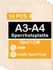 Jayseuw 10-50 x A3/A4 Panneau en bois | 300 x 210 x 3 mm | Voir les images du produit 8