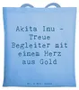 Mr. & Mrs. Panda Beutel Spruch Akita Inu Herz - Sky Blue - Produktbild-Vorschau 1