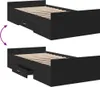vidaXL Bettgestell mit Schubladen Schwarz 75x190 cm Produktbild-Vorschau 6