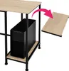 Počítačový stůl Stoke 137x55x75cm - světlé průmyslové Náhled obrázku produktu 2
