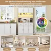 okwish Vitrine 100x40x180cm, Buffet mit LED-Beleuchtung und Produktbild-Vorschau 2