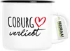 Huuraa Emaille Tasse Coburg verliebt 300ml Vintage Produktbild-Vorschau 1