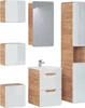 Wąska Szafka Łazienkowa Wysoka 170 Cm Dąb Craft Biały Podgląd zdjęcia produktu 9