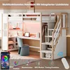 Lit superposé Merax 90 x 200 cm avec bureau et armoire, lit Voir les images du produit 9