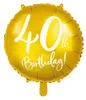 Folienballon mit Schrift 40th Birthday 45cm gold Produktbild-Vorschau 8