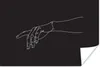 MuchoWow® Poster Hand - Linienkunst - Minimalismus 60x40 cm Produktbild-Vorschau 1